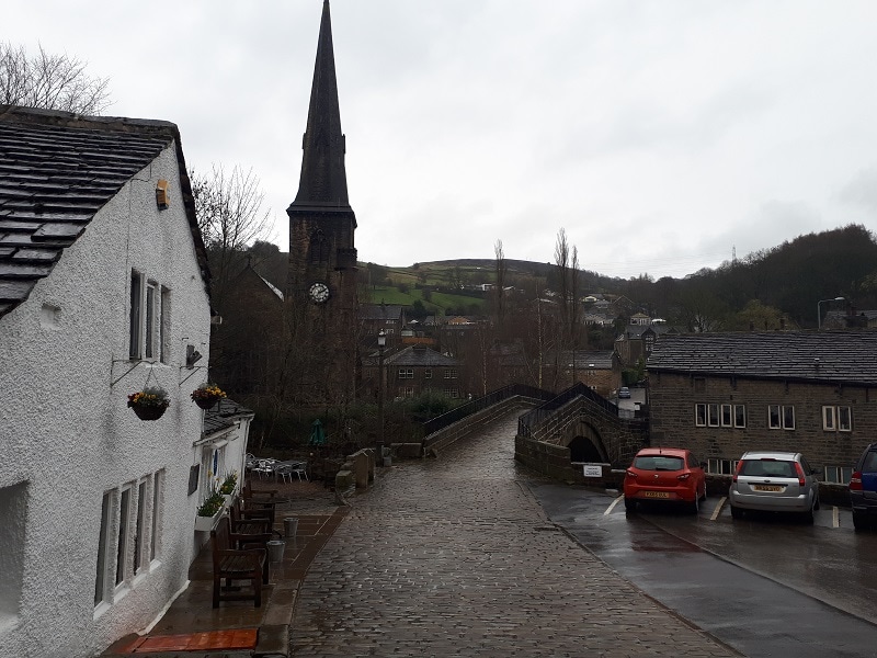 The Old Bridge Inn, Ripponden, just before we accidentally gate-crashed a wake.