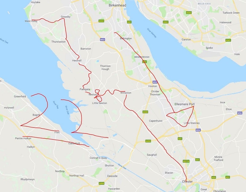 22 Bus Route Map. Crudely drawn as per usual.