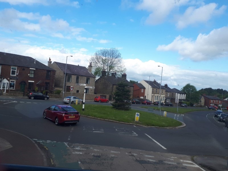 Horwich Roundabout, 19/5/19, from the top deck of the 125 bus.