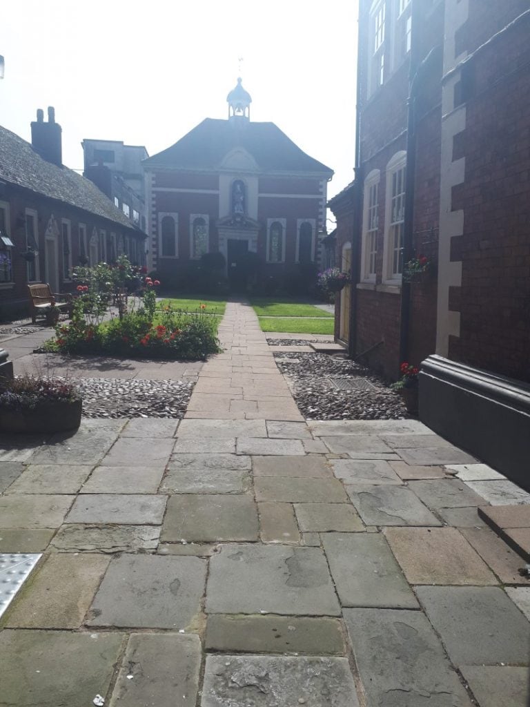 Some alms houses in the centre of Worcester.  On The Foregate, I think. 28/6/19.