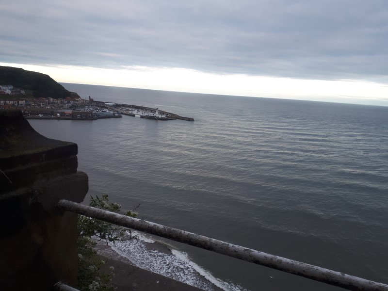 View from my bedroom window at the Grand Hotel, Scarborough, October 2019. The extra fiver for a sea view is worth it.