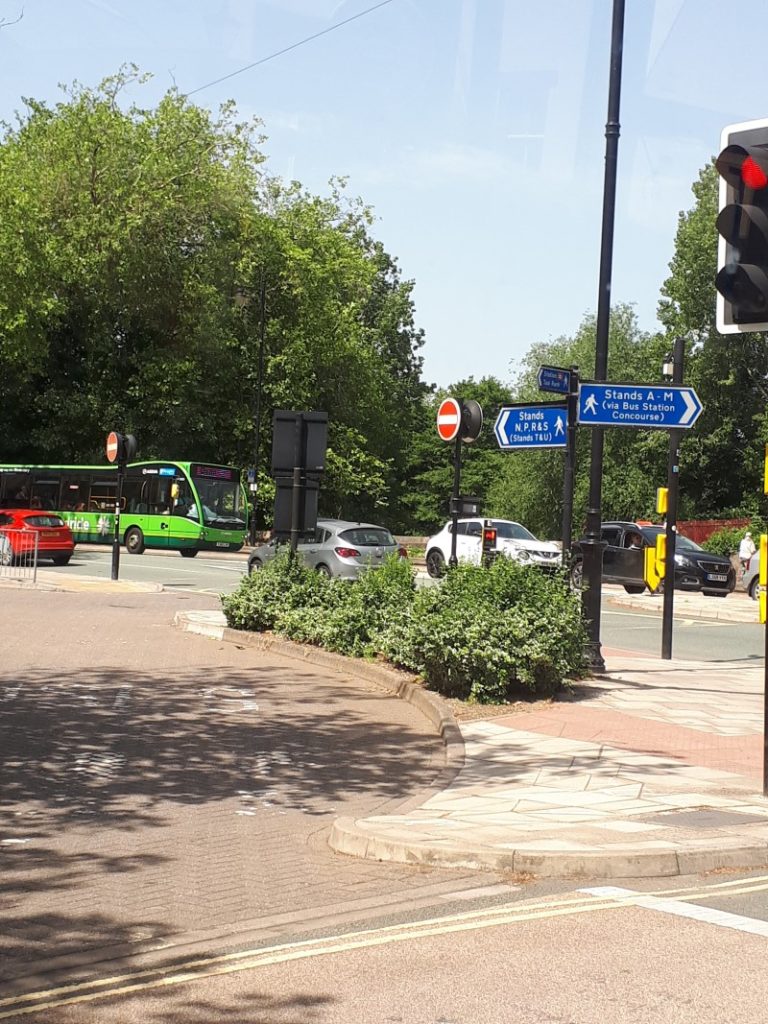 Shrewsbury Bus Station in all its glory. Well, it's the view from it, anyway. June 2019.