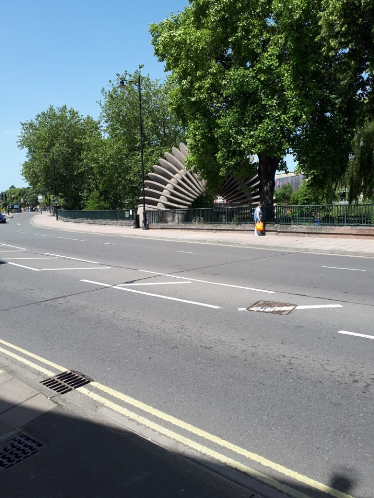 The Quantum Leap sculpture, Shrewsbury. Made in 2009 to commemorate Charles Darwin's 200th birthday.