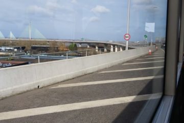 Mersey Gateway Bridge from the No. 62 bus from Warrington to Widnes