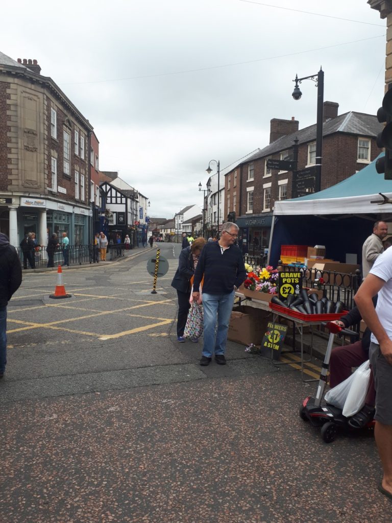 Mold Market, July 2019. Just £2 for grave pots.