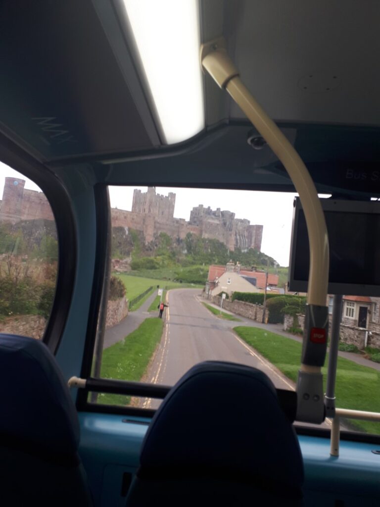 Bamburgh Castle from the X18 bus. 1/5/19