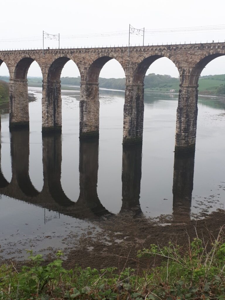 Royal Border Bridge, Berwick-upon-Tweed, from the X18 bus. 1/5/19