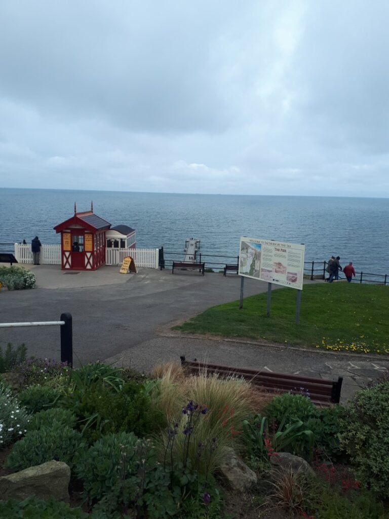 Saltburn Tramway. From the little garden at the top of the cliff. 2/5/19.