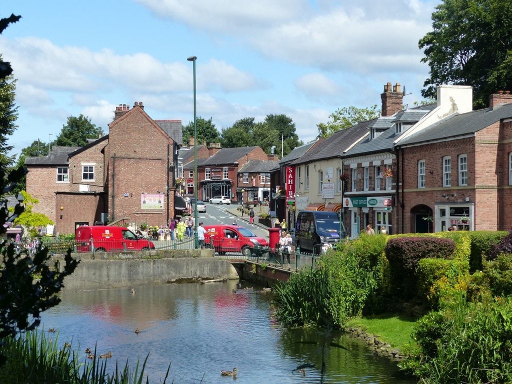 Lymm Village from The Dingle. Thumbs-up to Dave Dunford who owns the copyright on the pic.