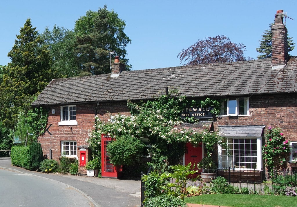 Thelwall Old Post Office. Matt Harrop over on Geograph own the copyright on this one (https://www.geograph.org.uk/photo/5410793)