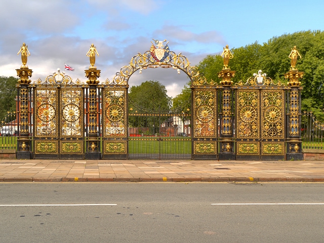 Warrington Golden Gates. Pic by David Dixon - check out the original at https://www.geograph.org.uk/photo/3059264